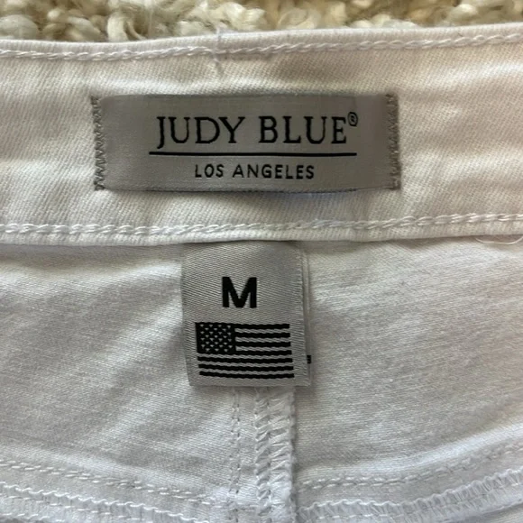 Judy Blue Women's White Distressed Shorts - Picture 4 of 6
